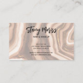 Modern Glam Chic Gold Abstract Agate Patroon Visitekaartje (Achterkant)