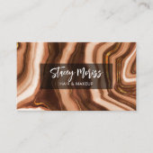 Modern Glam Chic Gold Abstract Agate Patroon Visitekaartje (Voorkant)