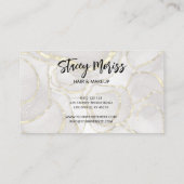 modern Glam Chic Gold Abstract Cute Script Visitekaartje (Achterkant)