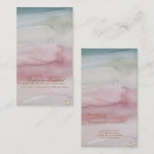 Modern Glam Dreamweaver Waterverf Gold Refer een v Aanbevelingskaartje (Voorkant / Achterkant)