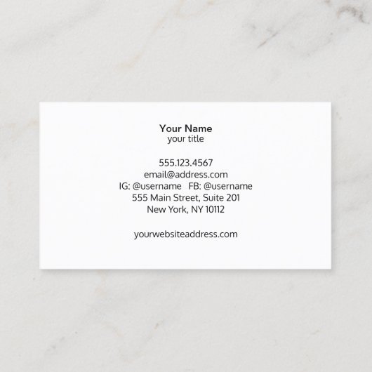 Modern Glam Faux Silver Sequin Visitekaartje (Achterkant)