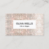 Modern Glam Faux Silver Sequin Visitekaartje (Voorkant)