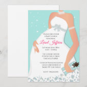 Modern Glam Glitter Blauwgroen Baby shower Kaart (Voorkant / Achterkant)