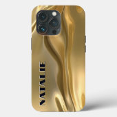 Modern Glam Gold Foil Monogram Case-Mate iPhone Case (Achterkant)