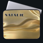 Modern Glam Gold Foil Monogram Laptop Sleeve<br><div class="desc">Dit unieke hoesje voor laptophoes is uitgerust met een driedimensionale gouden folie. Het straalt glamour uit! Voeg een naam toe om het te personaliseren. Het maakt een geweldig cadeau. Creëer door Simply Farmhouse Press.</div>