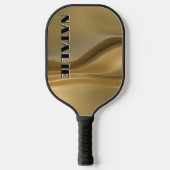Modern Glam Gold Foil Monogram Pickleball Paddle (Voorkant)