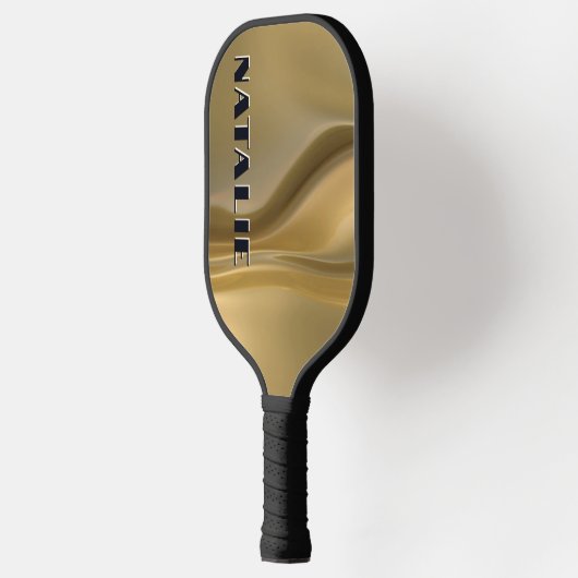 Modern Glam Gold Foil Monogram Pickleball Paddle (Links)