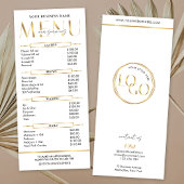 Modern Glam Gold Spa Beauty Salon Menu Price List