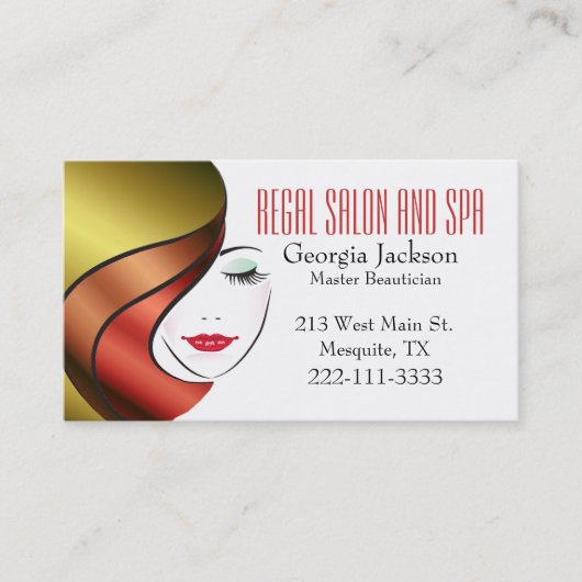 Modern Glam Hair Salon Visitekaartje (Voorkant)