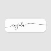 Modern Glam-handtekeningscript Naamplaatje (Voorkant)