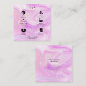 Modern Glam Iridescent Sparkle Jewelry Care Squ Vierkante Visitekaartje (Voorkant / Achterkant)