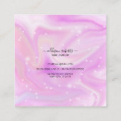 Modern Glam Iridescent Sparkle Jewelry Care Squ Vierkante Visitekaartje (Achterkant)
