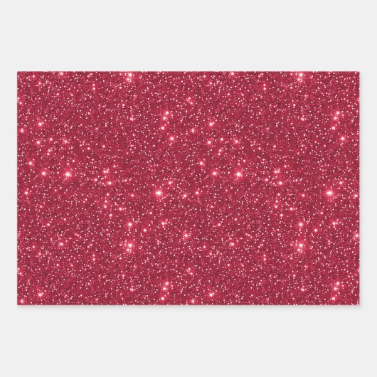 Modern Glam Lux Goud Rood Groen Sparkling Glitter Inpakpapier Vel (Voorkant)