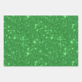 Modern Glam Lux Goud Rood Groen Sparkling Glitter Inpakpapier Vel (Voorkant 3)