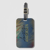 Modern Glam Luxe Abstracte glitter Bagagelabel (Voorkant (verticaal))