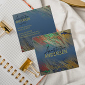 Modern Glam Luxe Abstracte glitter Vierkante Visitekaartje