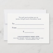 Modern Glam Navy Blue en Silver | CadeauKaart (Achterkant)