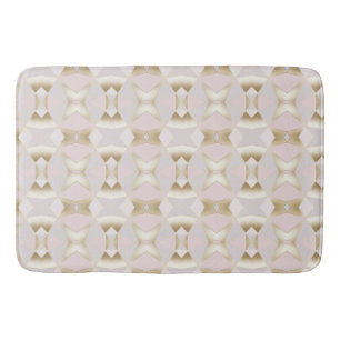 Modern Glam Pink Gold Kaleidoscope Geometric Badmat