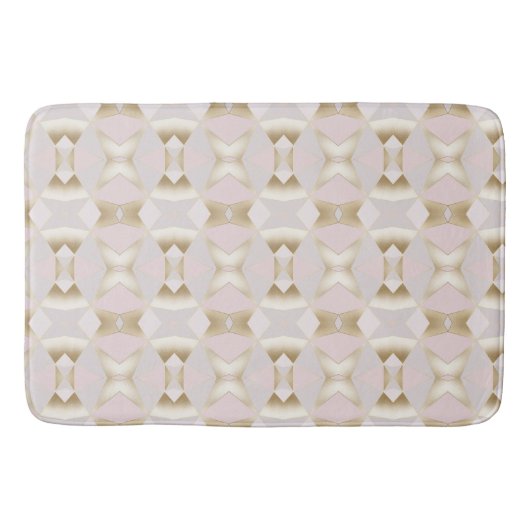 Modern Glam Pink Gold Kaleidoscope Geometric Badmat (Voorkant)