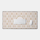 Modern Glam Pink Gold Kaleidoscope Geometric Bureaumat (Keyboard & Muis)