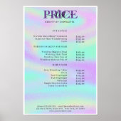 Modern Glam Prijslijst Poster (Voorkant)