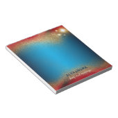 Modern Glam Red Blue Glitter Hair & Makeup Notitieblok (Schuin)