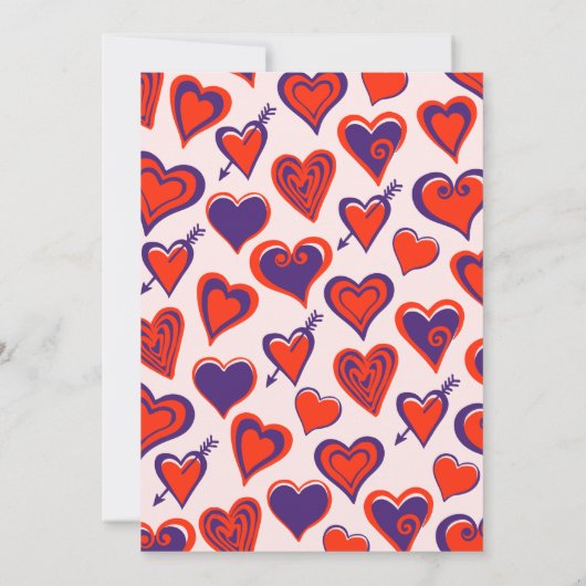 Modern Glam Red Pink Heart 37e verjaardag Kaart (Achterkant)