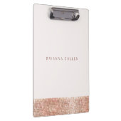 Modern Glam Roos Gold Sequin Zwart Klembord (Rechts)