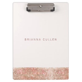 Modern Glam Roos Gold Sequin Zwart Klembord