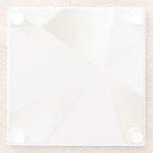 Modern Glam Roze Gold Geometric Glazen Onderzetter (Achterkant)