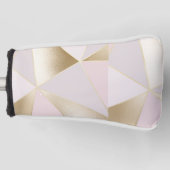 Modern Glam Roze Gold Geometric Golfheadcover (Voorkant)