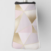 Modern Glam Roze Gold Geometric Golfheadcover (Draai 90)