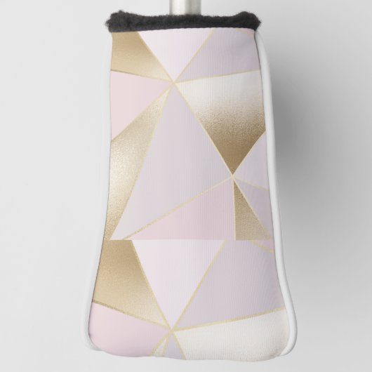 Modern Glam Roze Gold Geometric Golfheadcover (Draai 90)