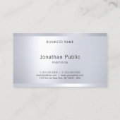 Modern Glam Silver-look Elegant Clean Plain Trendy Visitekaartje (Achterkant)