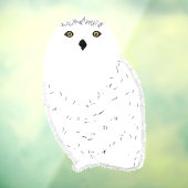 Modern glam snow owl raamsticker (Vel 3)