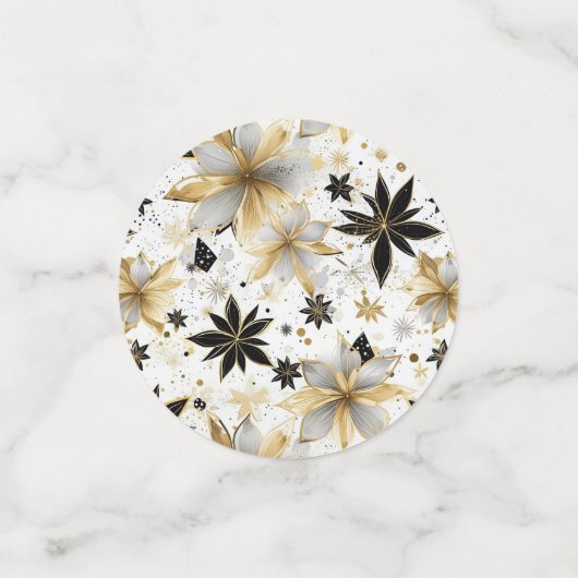 Modern Glam Starburst Flowers Confetti (Kleine voorkant)