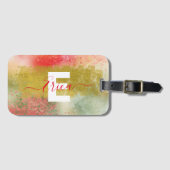 Modern Glam Trendy Abstract Calligrafie Script Bagagelabel (Voorkant (horizontaal))