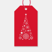 Modern Glam Trendy Rode kerstboom Cadeaulabel (Achterkant)