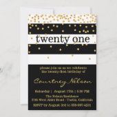 Modern Glam verjaardagsuitnodiging Kaart (Voorkant)