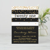 Modern Glam verjaardagsuitnodiging Kaart (Staand voorkant)