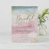 Modern Glam Waterverf Goud Confetti VRIJGEZELLENFE Kaart (Staand voorkant)