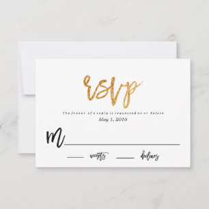 MODERN GLAM WEDDING response RSVP-kaart RSVP Kaartje