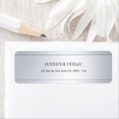 Modern Glam Zilver Creatief Retouradres Etiket (Insitu)