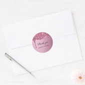 Modern Glamor Glitter Ronde Sticker (Envelop)