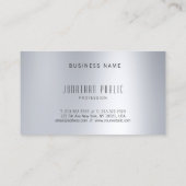 Modern Glamor Silver-look Professional-minimalisti Visitekaartje (Achterkant)