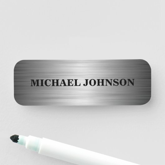Modern Glamor Silver Persoonlijk Naamplaatje (In situ)
