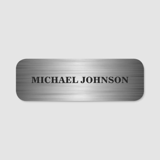 Modern Glamor Silver Persoonlijk Naamplaatje (Voorkant)