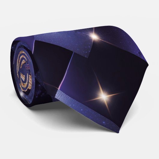 Modern Glamour - azul zafiro, verde, púrpura Stropdas (Opgerold)