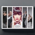 Modern Glamour Retro Style Photo Collage Plaque Fotoplaat<br><div class="desc">This Modern Glamour Dark Retro Style Photo Collage Plaque Display will make a great gift for any occasion for your loved ones: wedding, family, friends and best friends, grandparents, Valentine's day, Mother's Day, anniversary, birthdays. For best results when personalizing this design, prepare your photos in advance, using the same format...</div>
