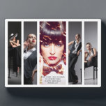 Modern Glamour Retro Style Photo Collage Plaque Fotoplaat<br><div class="desc">This Modern Glamour Dark Retro Style Photo Collage Plaque Display will make a great gift for any occasion for your loved ones: wedding, family, friends and best friends, grandparents, Valentine's day, Mother's Day, anniversary, birthdays. For best results when personalizing this design, prepare your photos in advance, using the same format...</div>